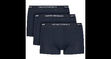 Armani boxers - trunks met logo band 3-pack blauw